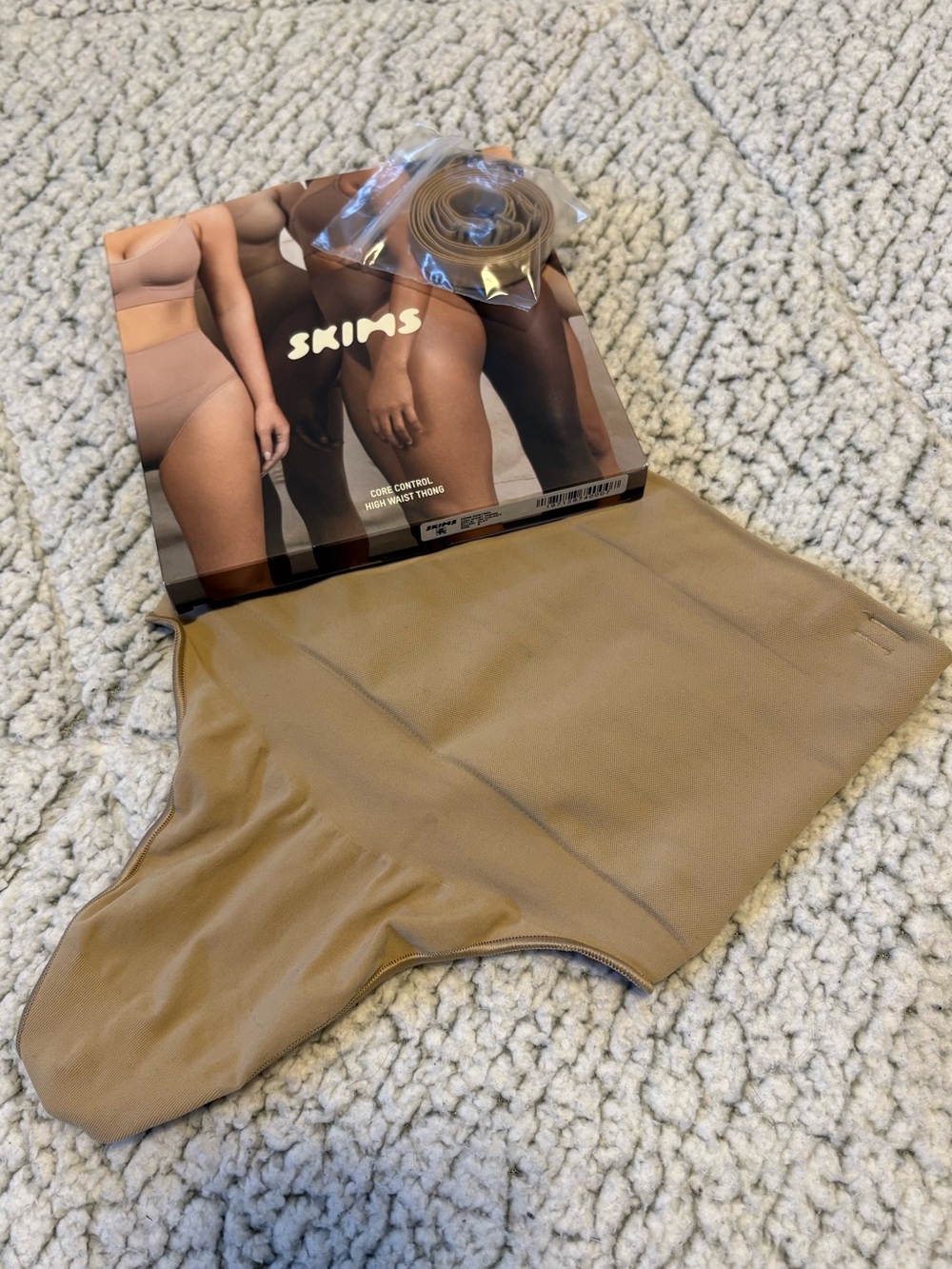 NWT SKIMS Core Control High Waist Thong - Clay Size S